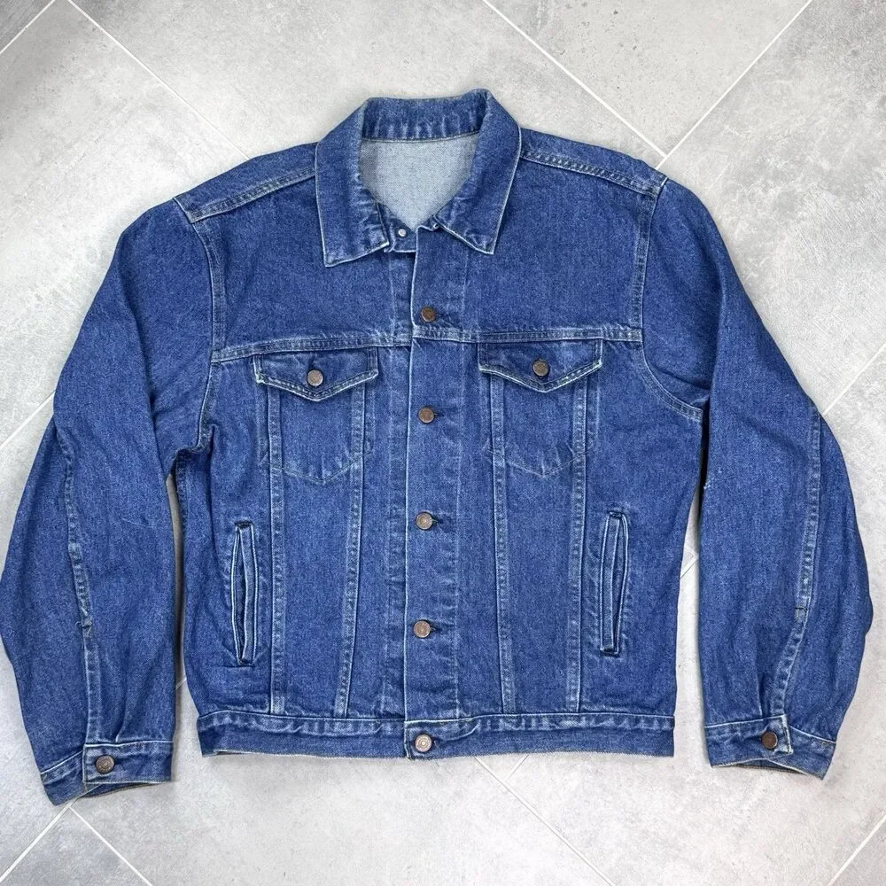 Vintage Bristol Blues Denim Jean Jacket Men's L USA 90s Trucker Type 3